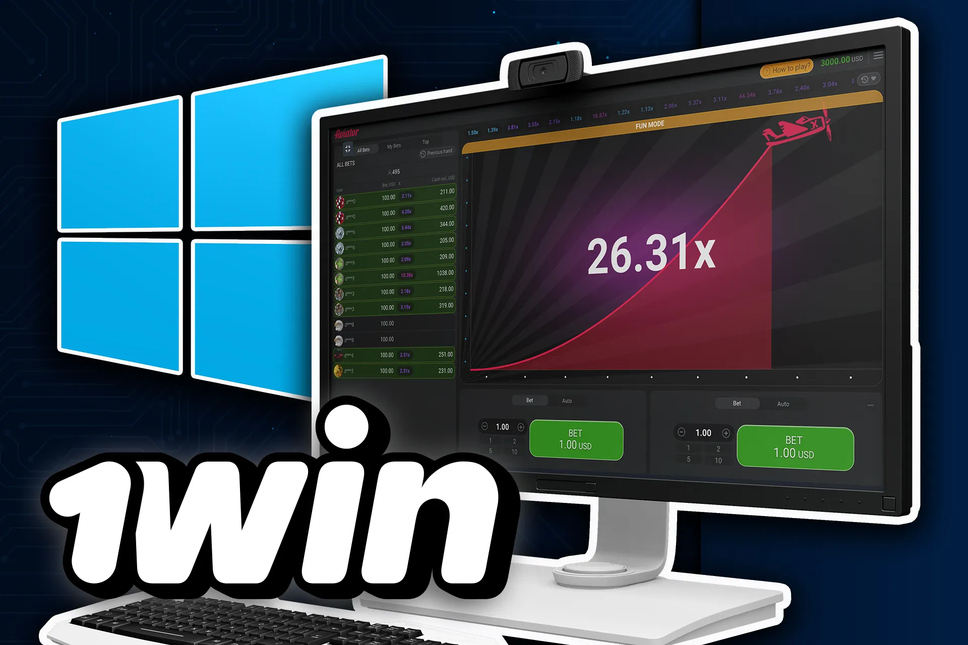 यदि आप लैपटॉप या पीसी पर एविएटर खेलना चाहते हैं, तो 1win डेस्कटॉप संस्करण डाउनलोड करें।