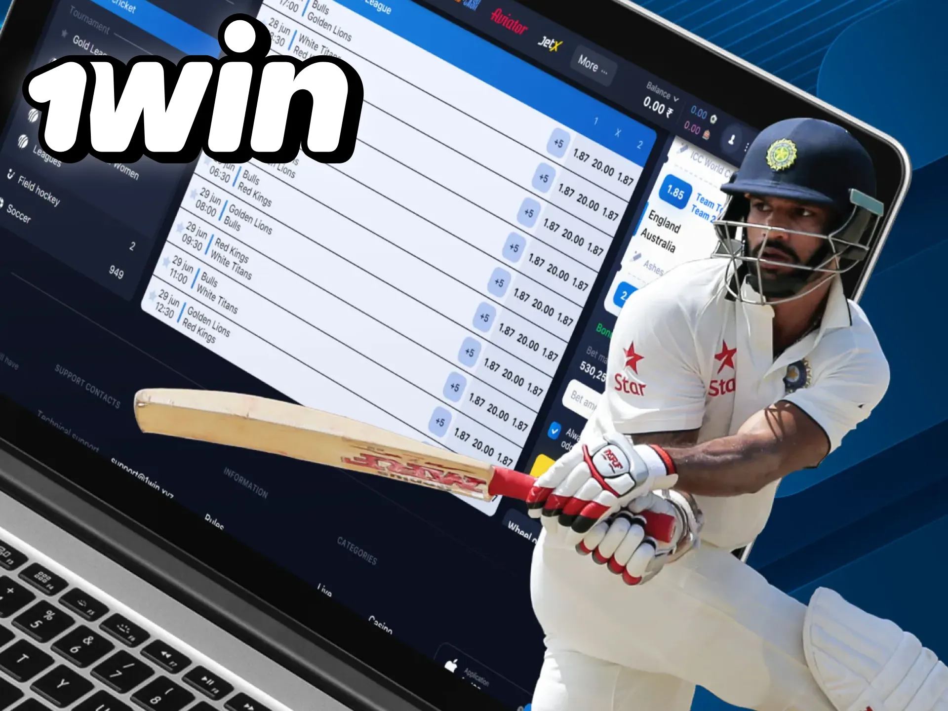 आपको 1win पर सट्टेबाजी के लिए विभिन्न क्रिकेट बाज़ार और अवसर मिलेंगे।