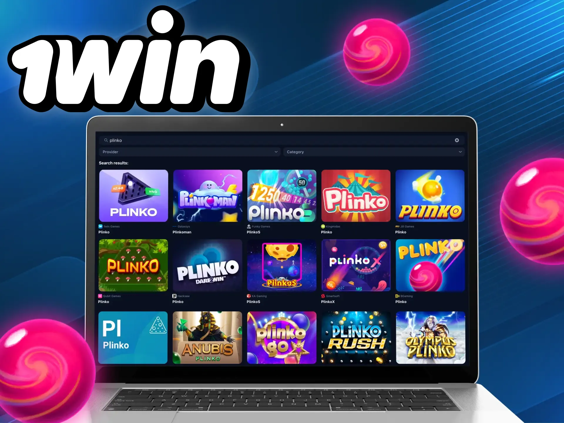 1win ऑनलाइन कैसीनो में रजिस्टर करें, प्लिंको गेम खेलें और जीतें।