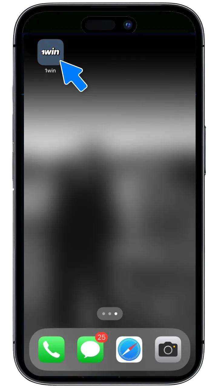 ऐप खोलें और 1win पर पंजीकरण करें।