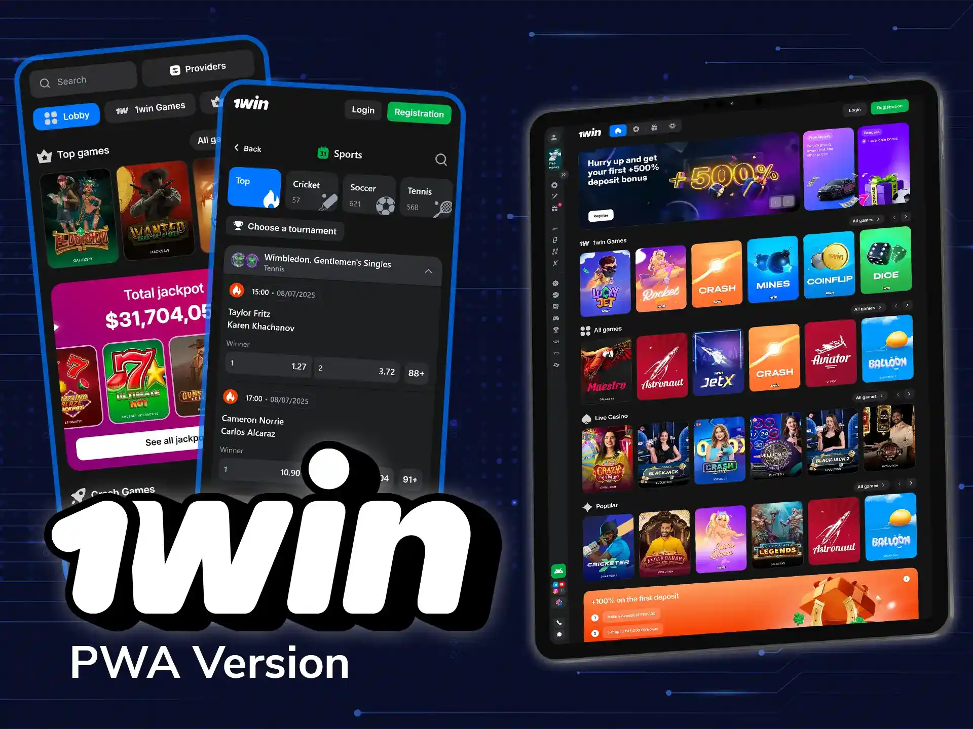 Fast and convenient 1win web app